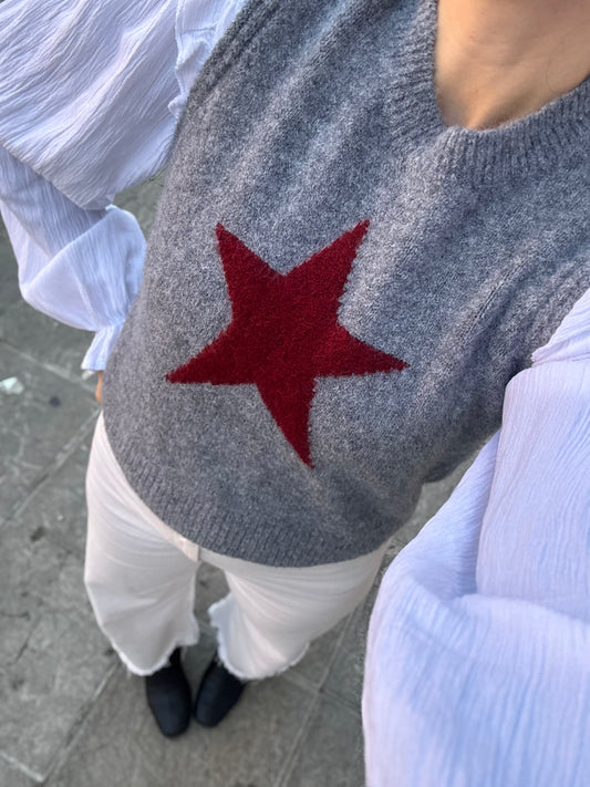 Chaleco estrella gris