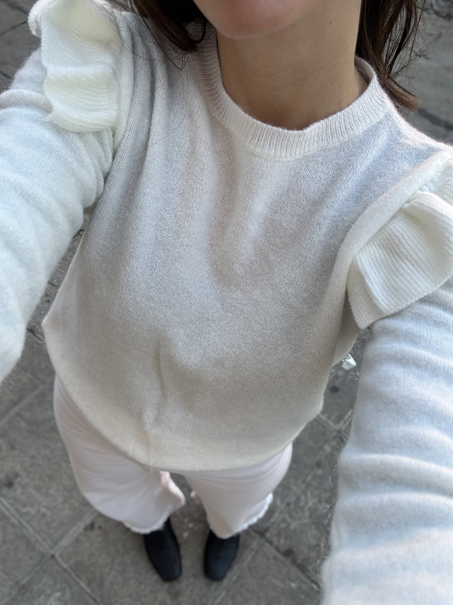 Jersey volantes blanco