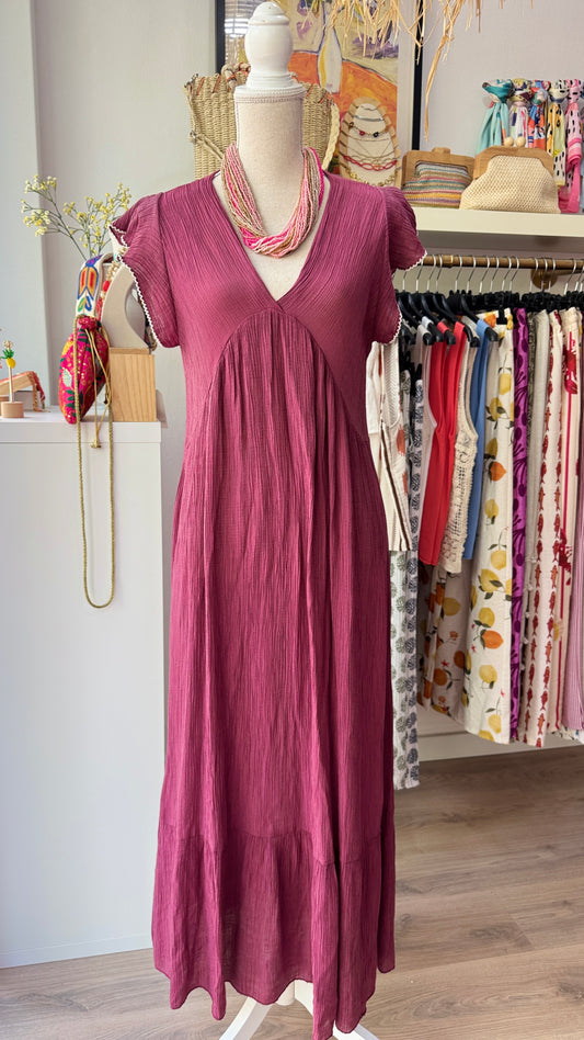 Vestido Coimbra burdeos
