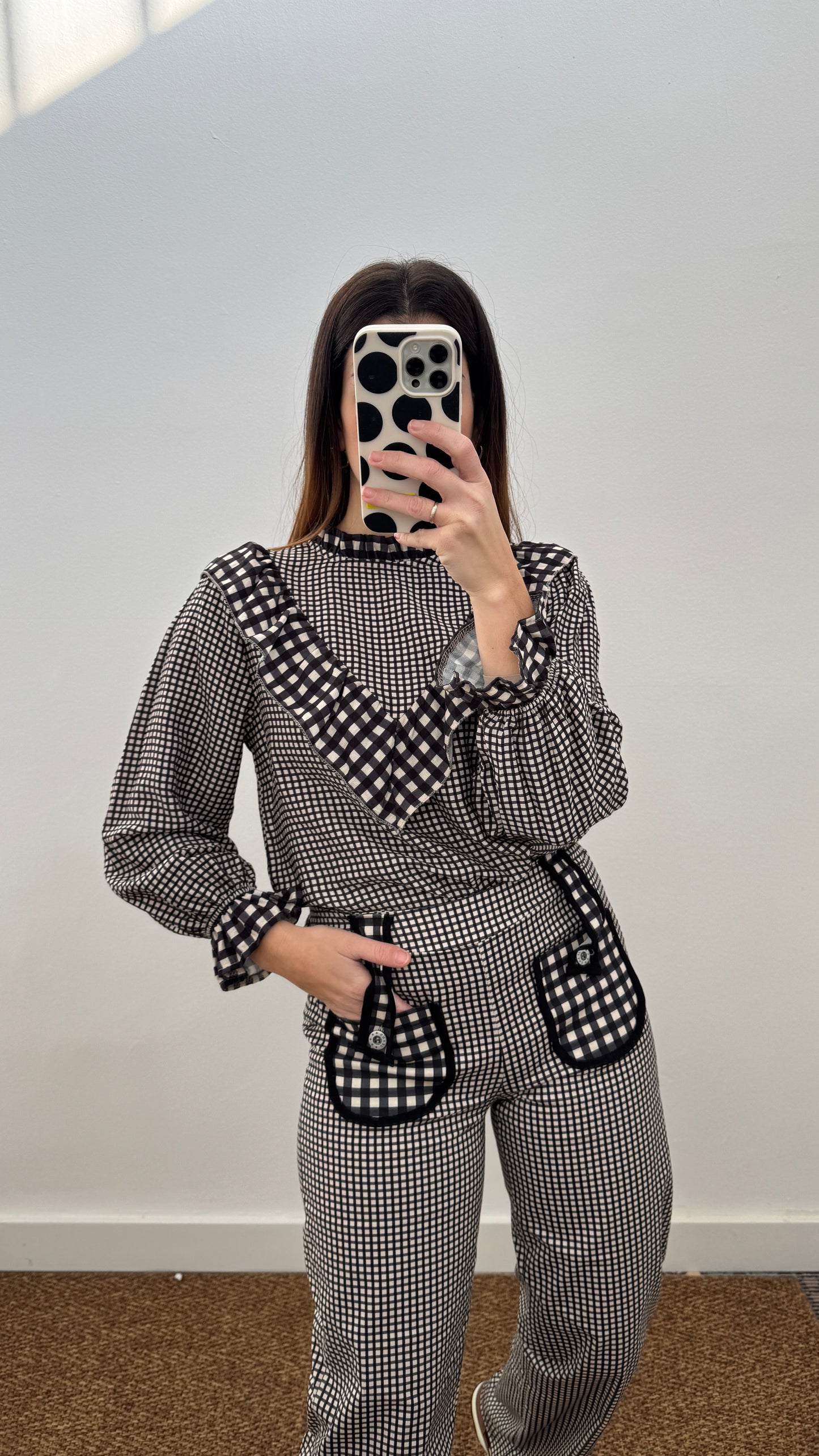 Blusa vichy negra