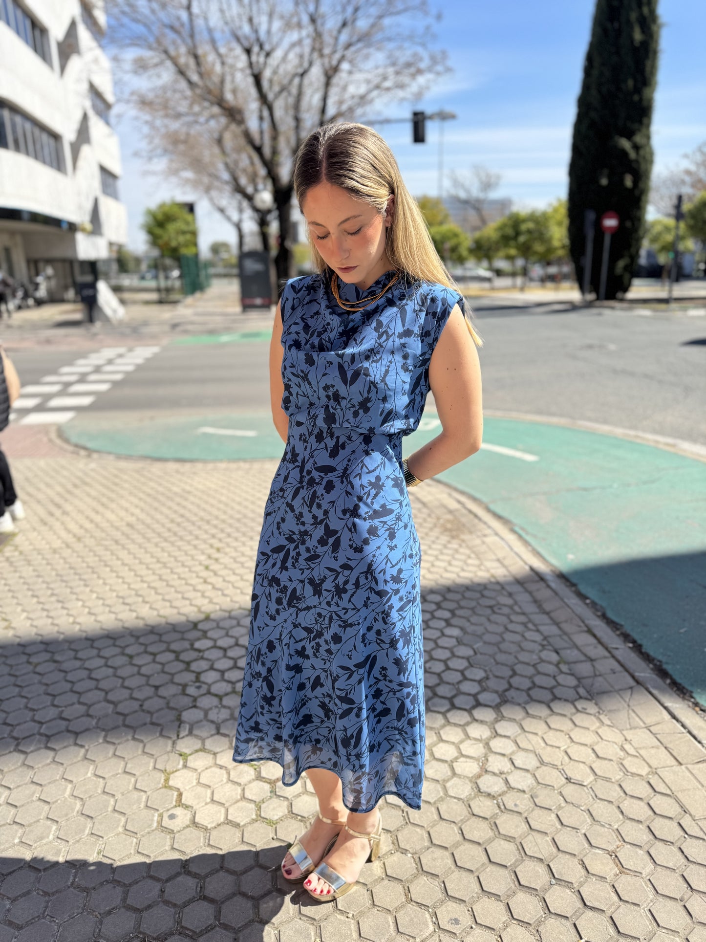 Vestido Arezzo azul