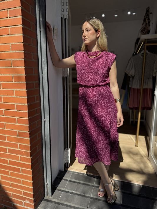 Vestido Arezzo fucsia