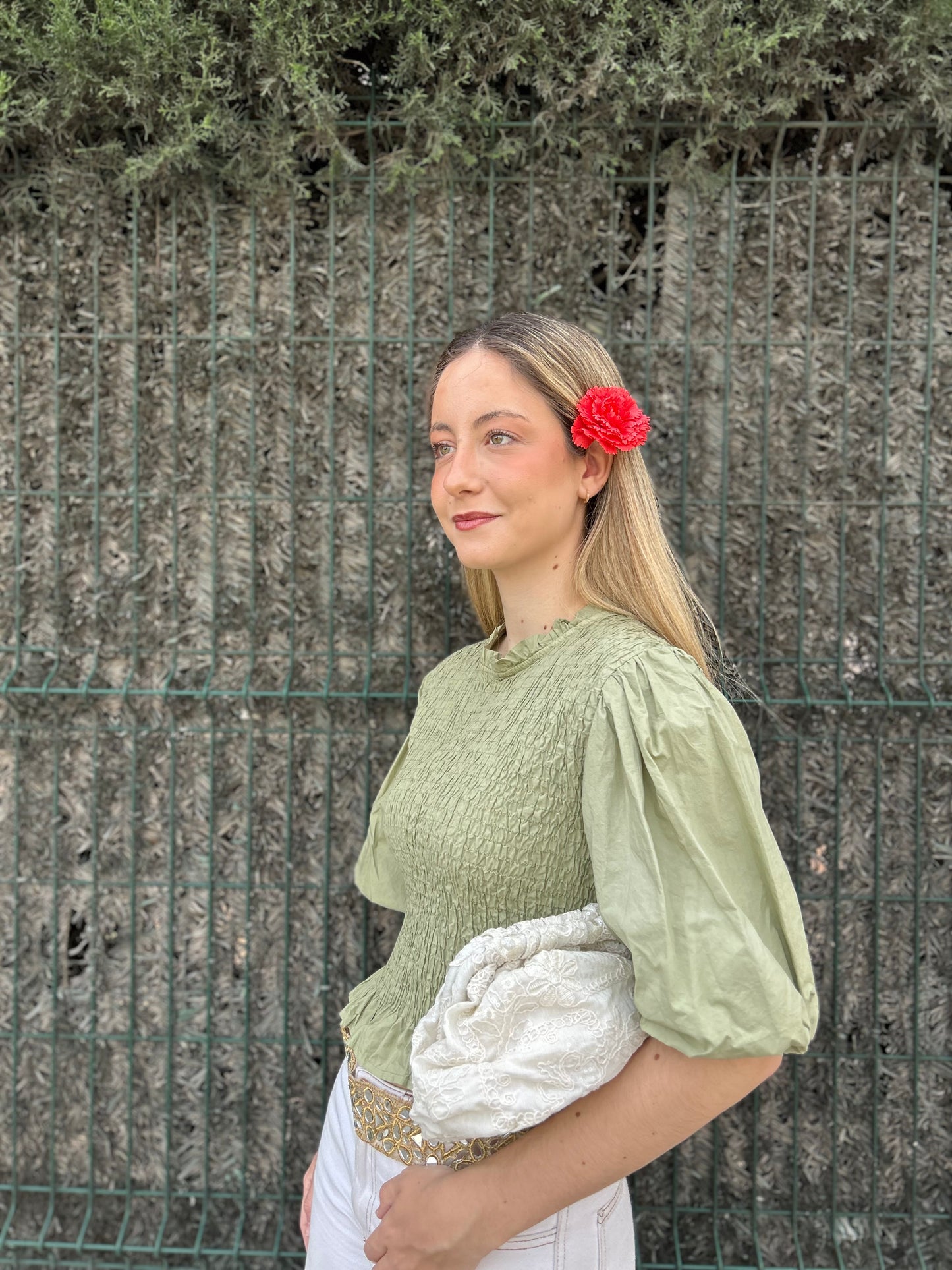Blusa manga abullonada