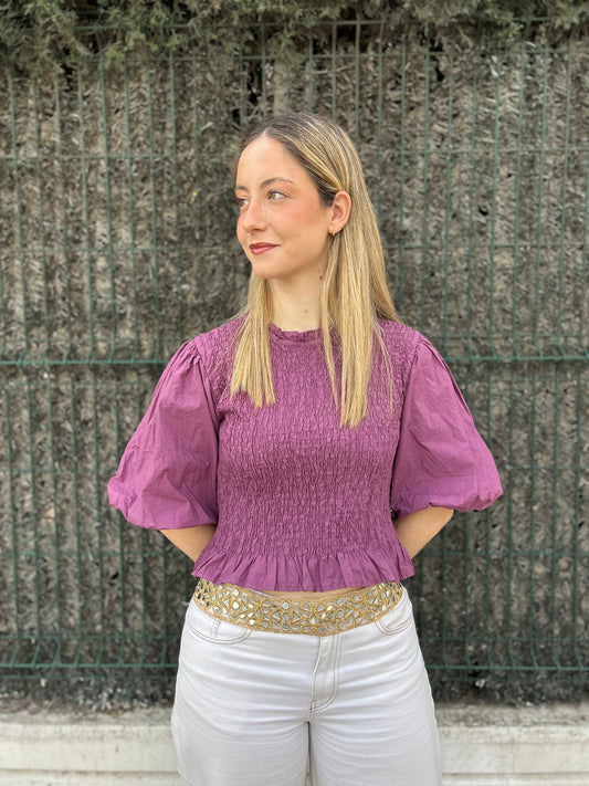 Blusa manga abullonada