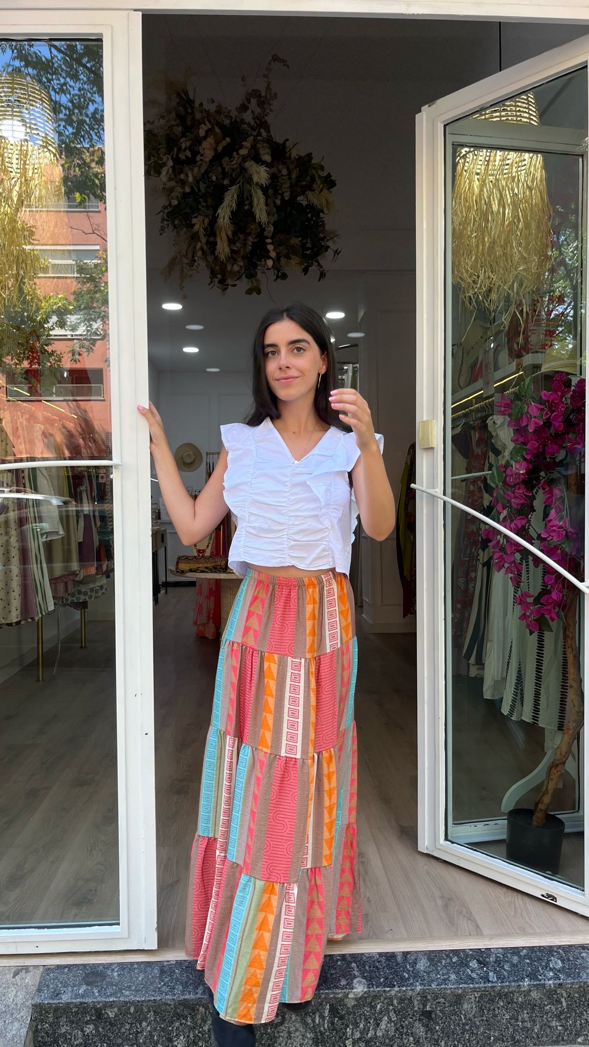 Falda estampado geométrico
