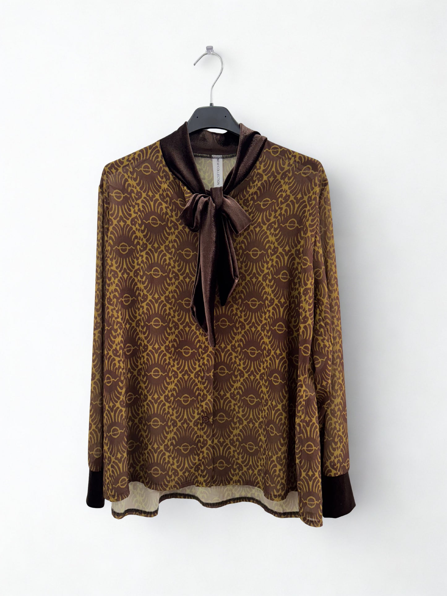 Blusa Marisa mostaza y marrón