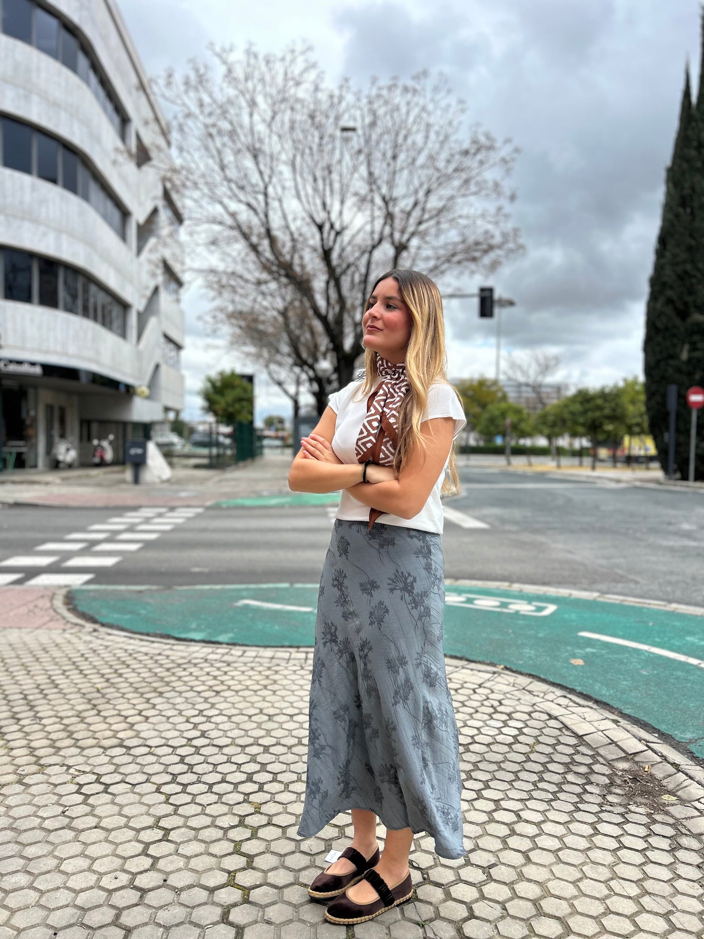 Falda azul
