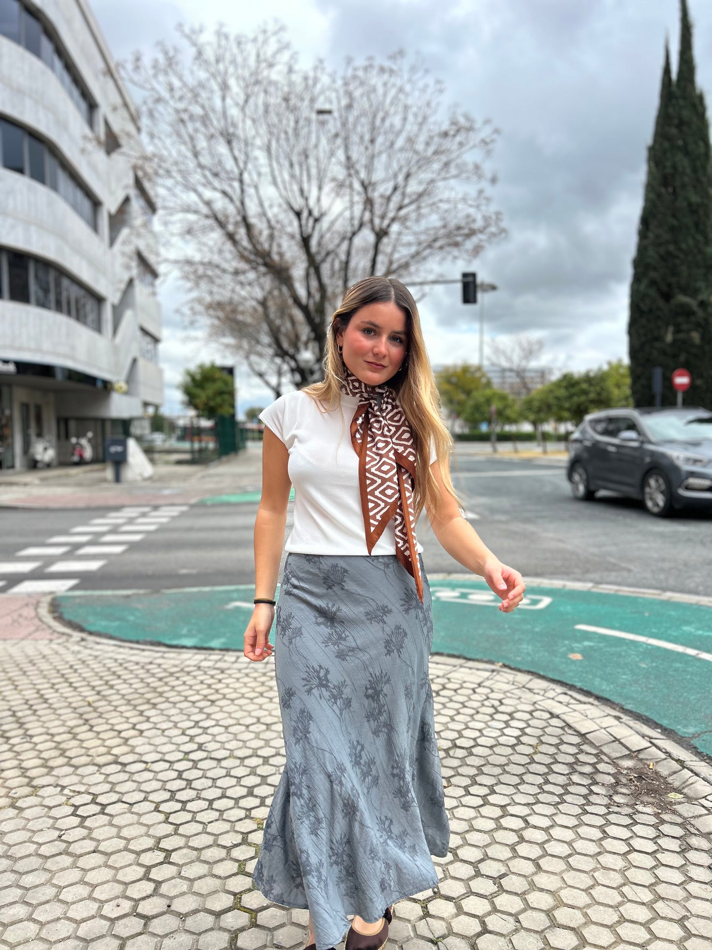 Falda azul