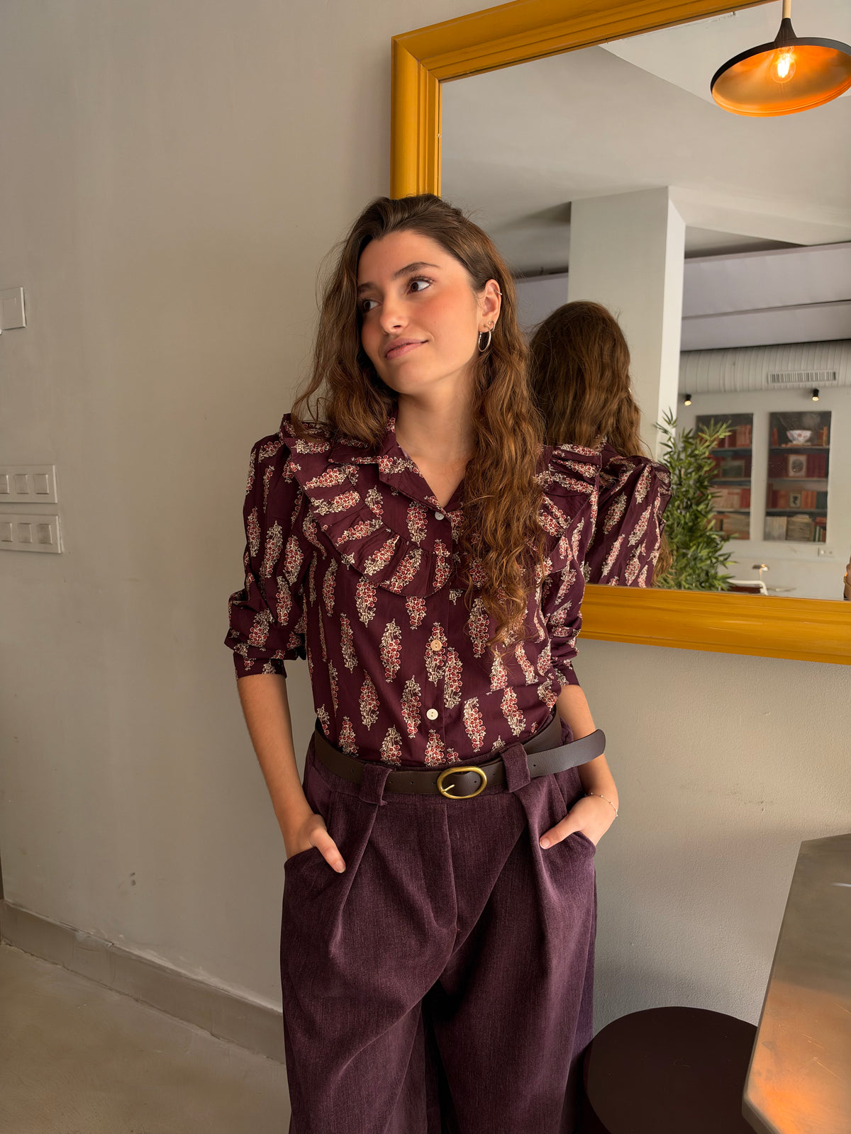 BLUSA INÉS BURDEOS