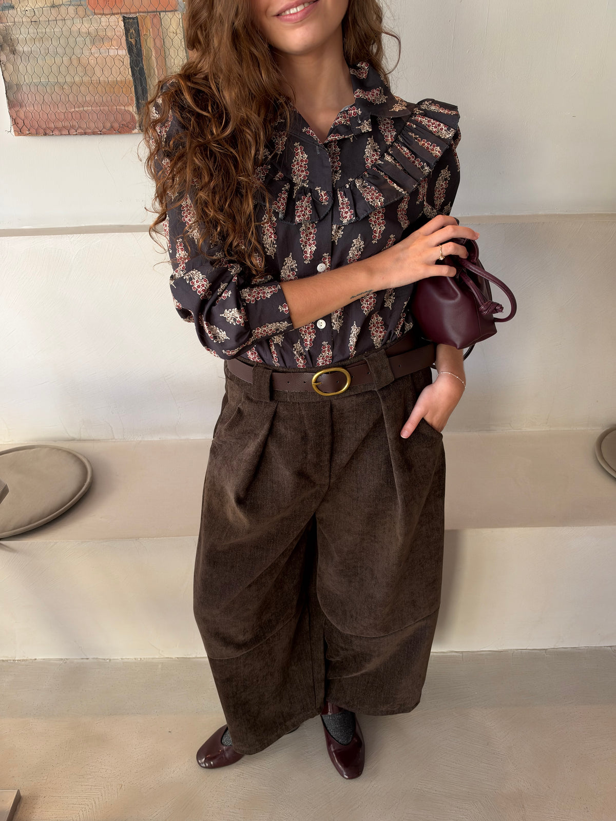 BLUSA INÉS GRIS