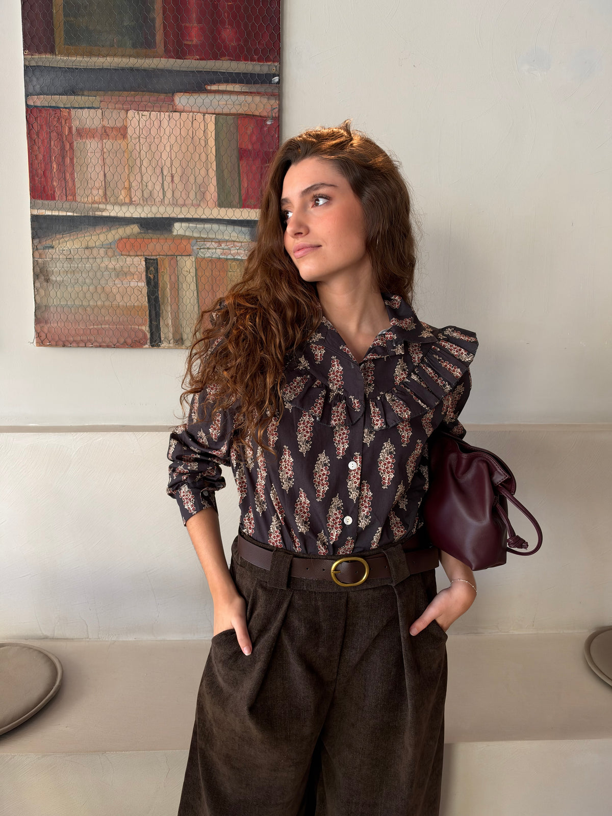 BLUSA INÉS GRIS