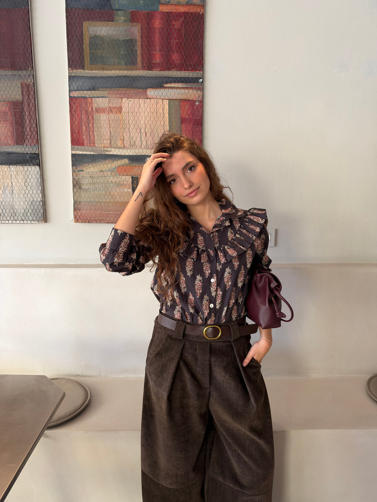 BLUSA INÉS GRIS