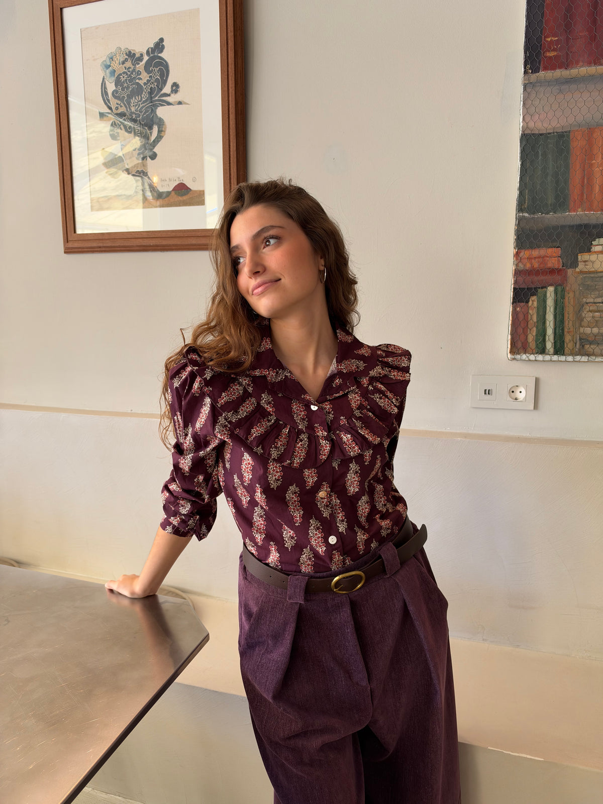 BLUSA INÉS BURDEOS